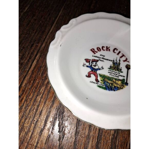 Vintage Rock City Lookout Mountain Castle Mother Goose Lovers Leap Mini Plate - Picture 2 of 3